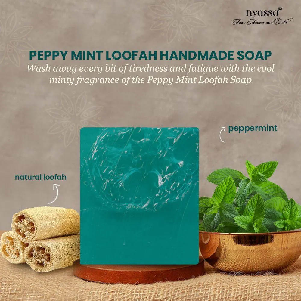 Peppy Mint Handmade Loofah Soap 150 gm