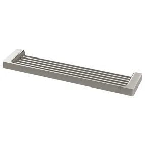 Phoenix Gloss Shower Shelf-Brushed Nickel 465mm