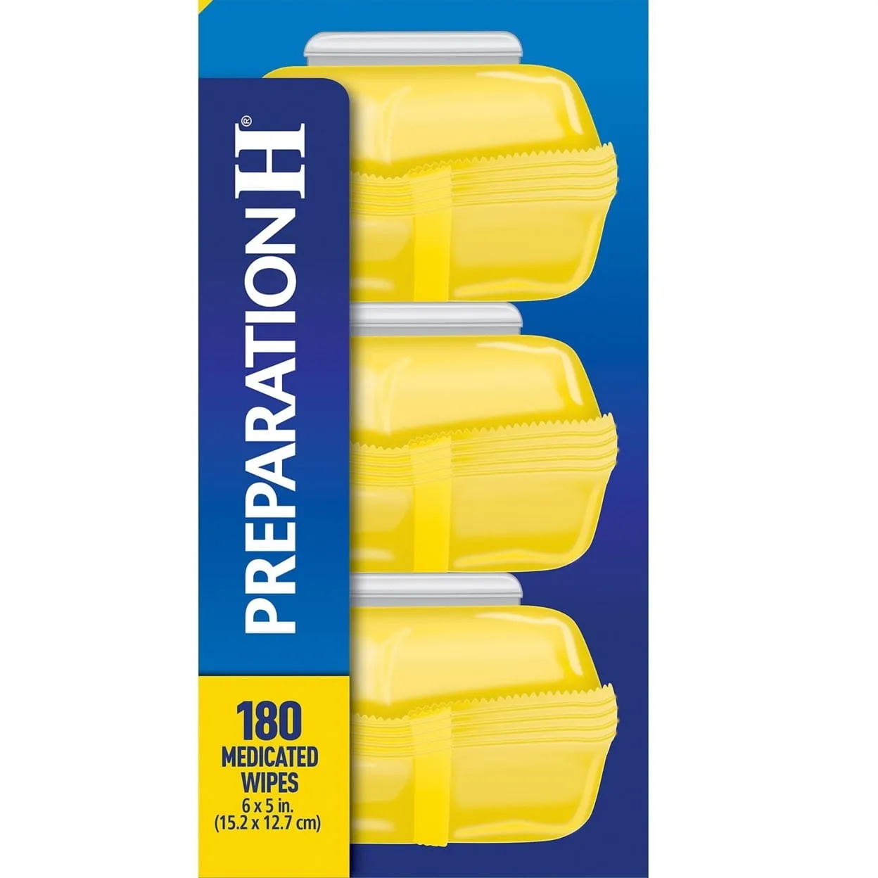 Preparation H Medicated Wipes Pouch, Maximum Strength Witch Hazel/Aloe (180 ct.)