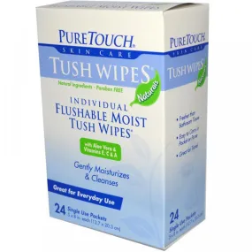PURE TOUSH - Tush Wipes Flushable - 24 Wipes