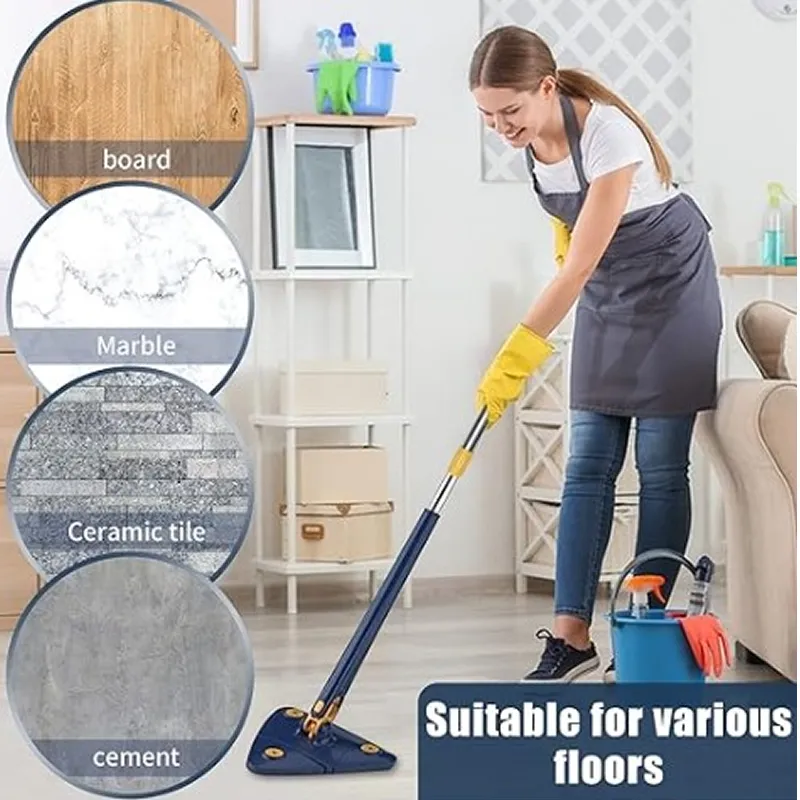 Rotating Triangular Cleaning Mop F70-93-6 Blue