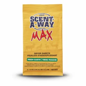 Scent-A-Way Max Dryer Sheets Fresh Earth 15 Pack