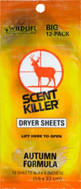 Scent Killer Autumn Formula Dryer Sheets