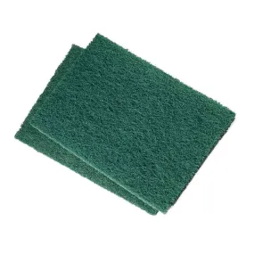 Scouring Pads - 6″ x 9″ - Heavy Duty - Green - 10 / Pack - 100 / Case