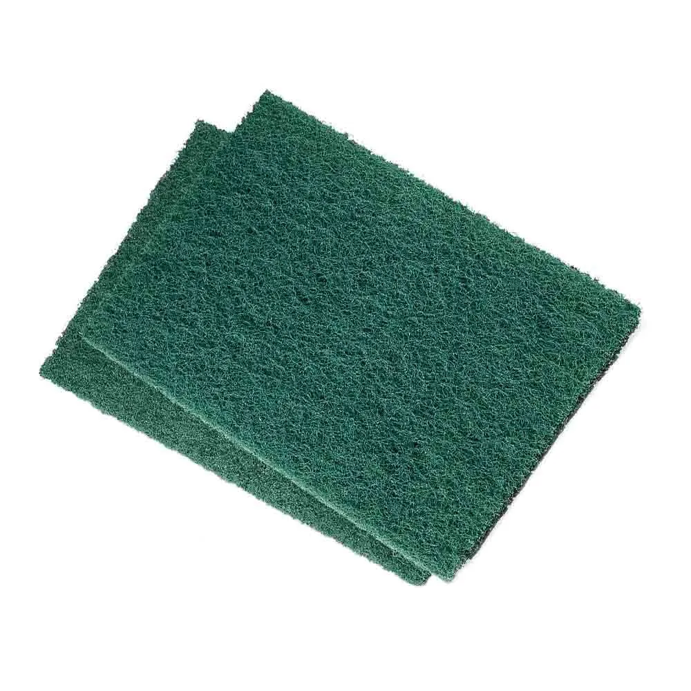 Scouring Pads - 6″ x 9″ - Heavy Duty - Green - 10 / Pack - 100 / Case