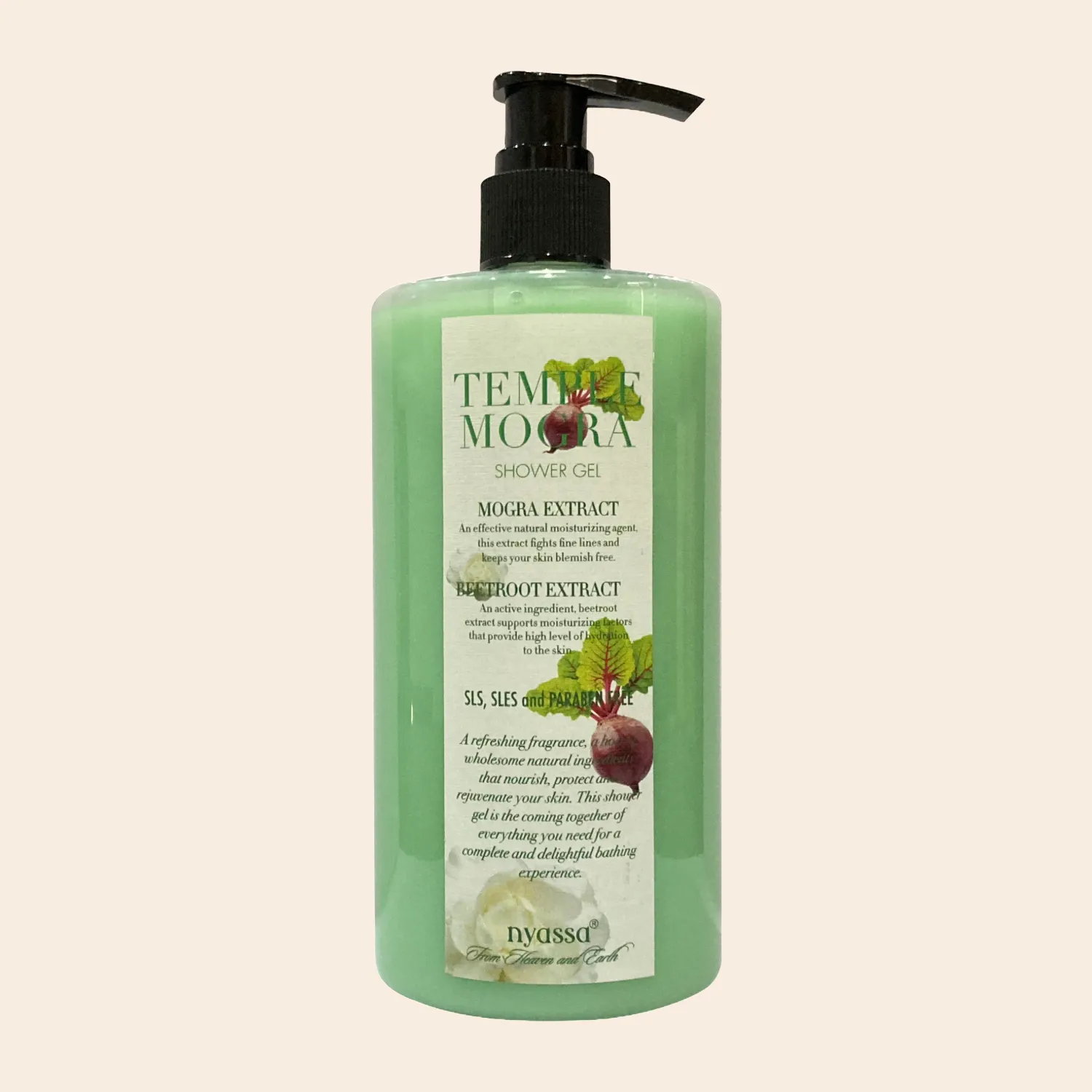 Silkening and relaxing Temple Mogra Shower Gel with 6 nourishing actives