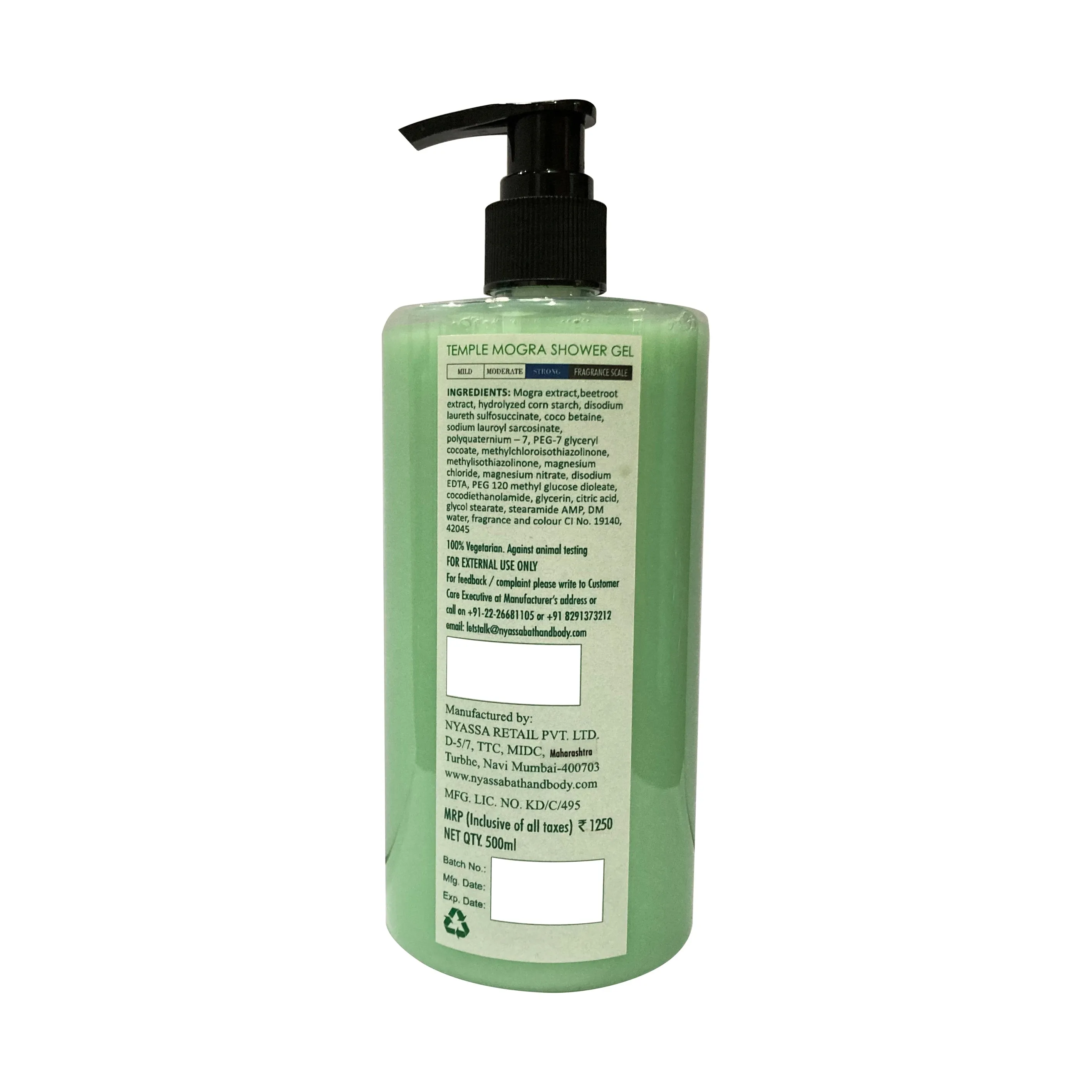 Silkening and relaxing Temple Mogra Shower Gel with 6 nourishing actives