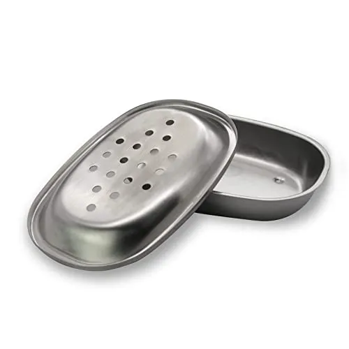 SPARRO: Double Layer Stainless Steel Soap Holder with Draining Tray