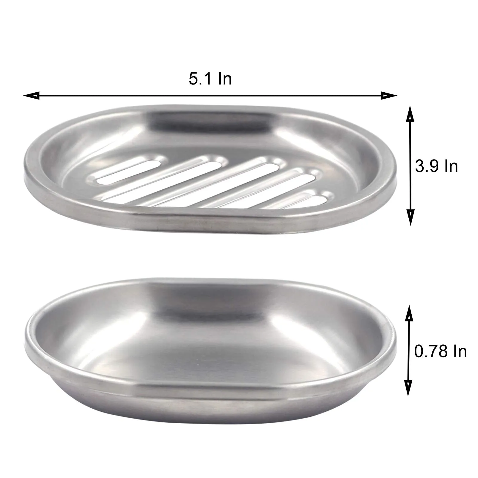 SPARRO: Double Layer Stainless Steel Soap Holder with Draining Tray