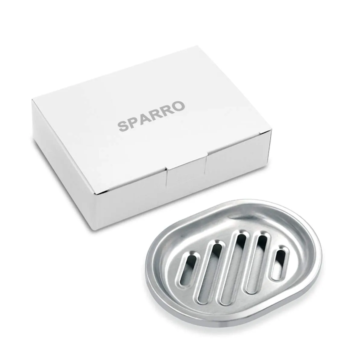 SPARRO: Double Layer Stainless Steel Soap Holder with Draining Tray