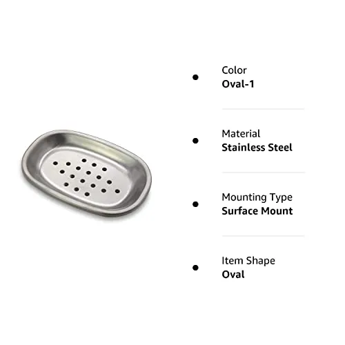 SPARRO: Double Layer Stainless Steel Soap Holder with Draining Tray