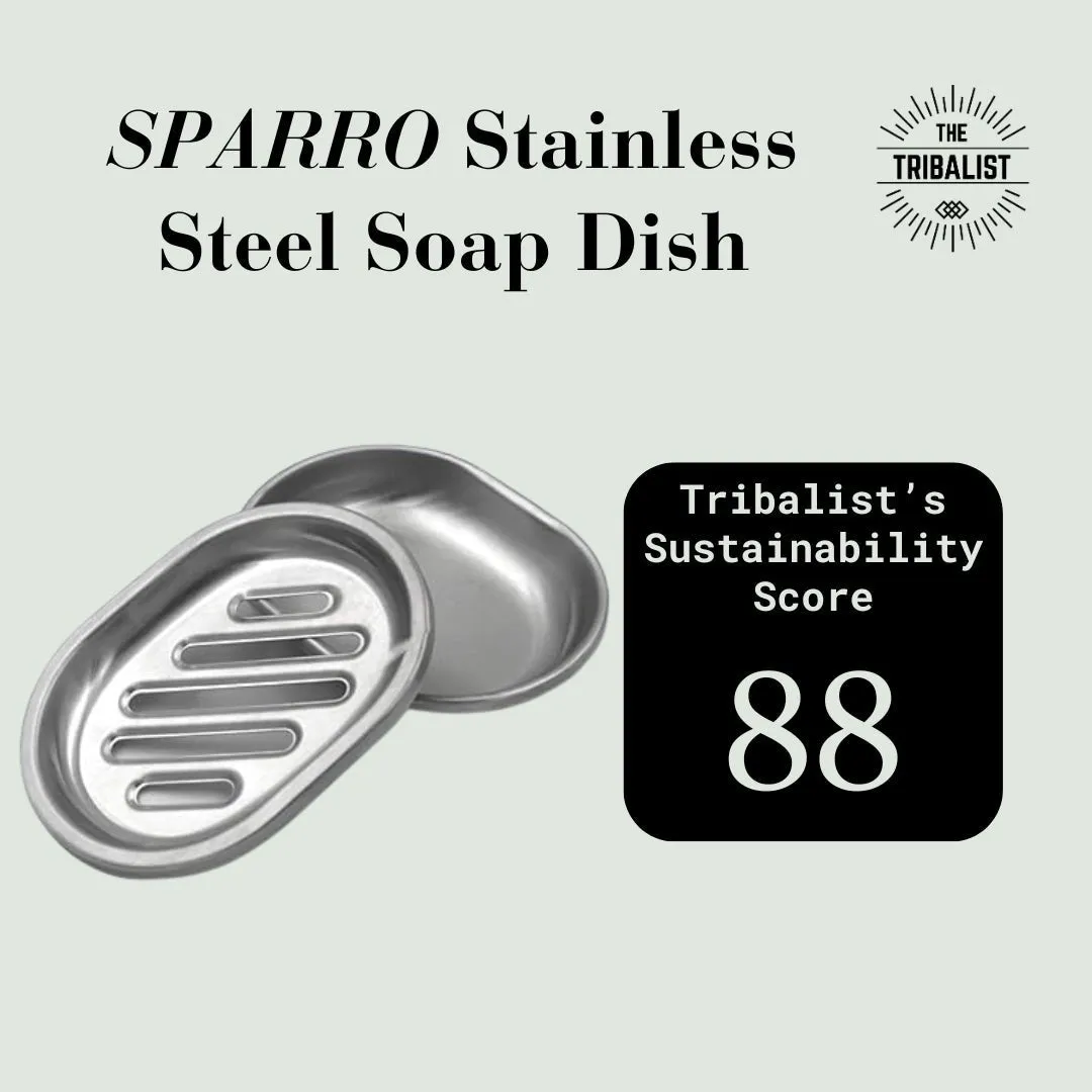 SPARRO: Double Layer Stainless Steel Soap Holder with Draining Tray