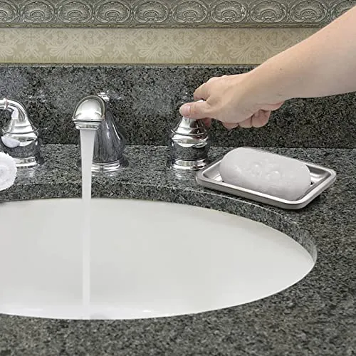 SPARRO: Double Layer Stainless Steel Soap Holder with Draining Tray