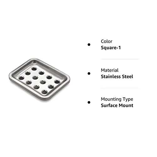 SPARRO: Double Layer Stainless Steel Soap Holder with Draining Tray