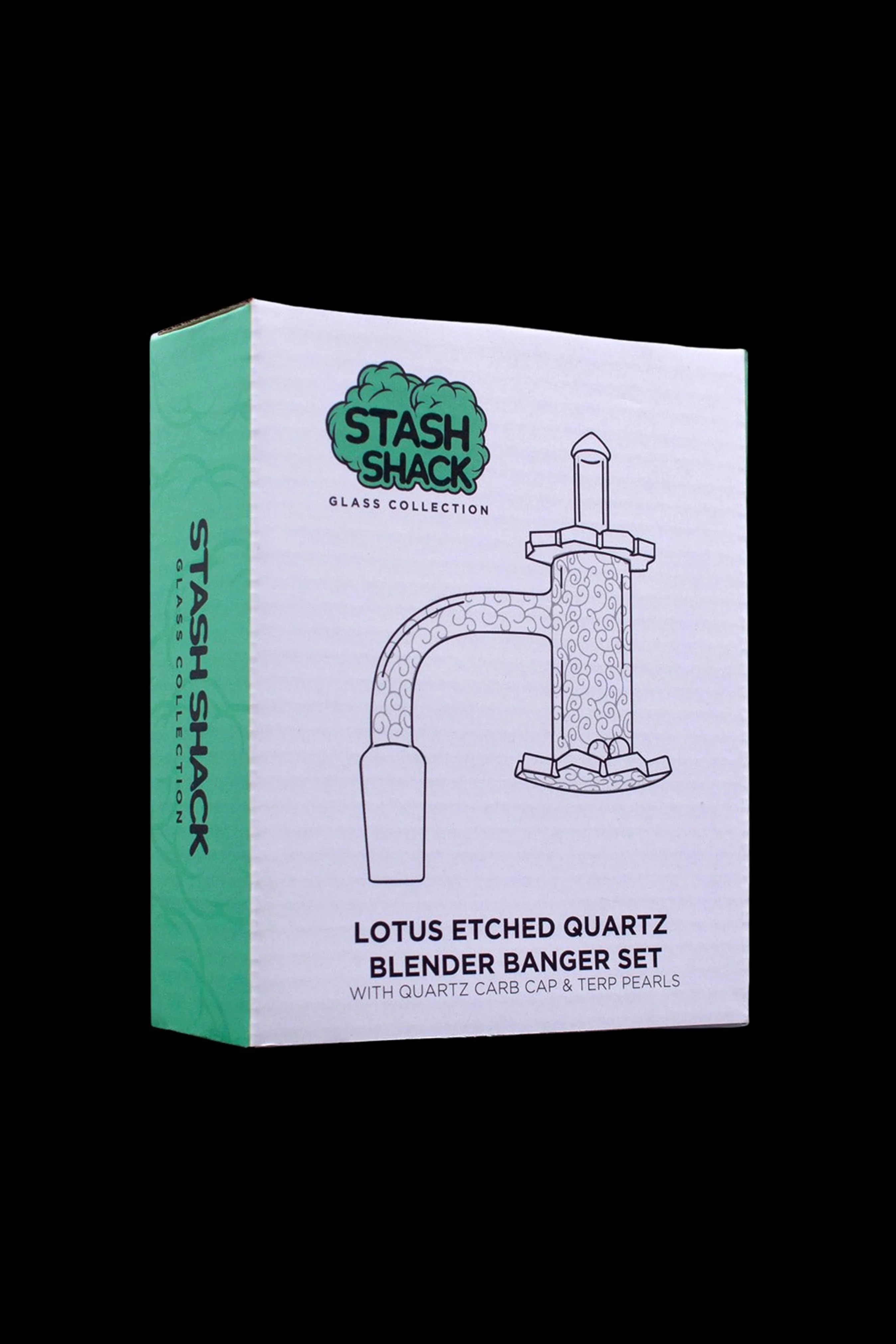 The Stash Shack Lotus Etched Quartz Blender Banger Set