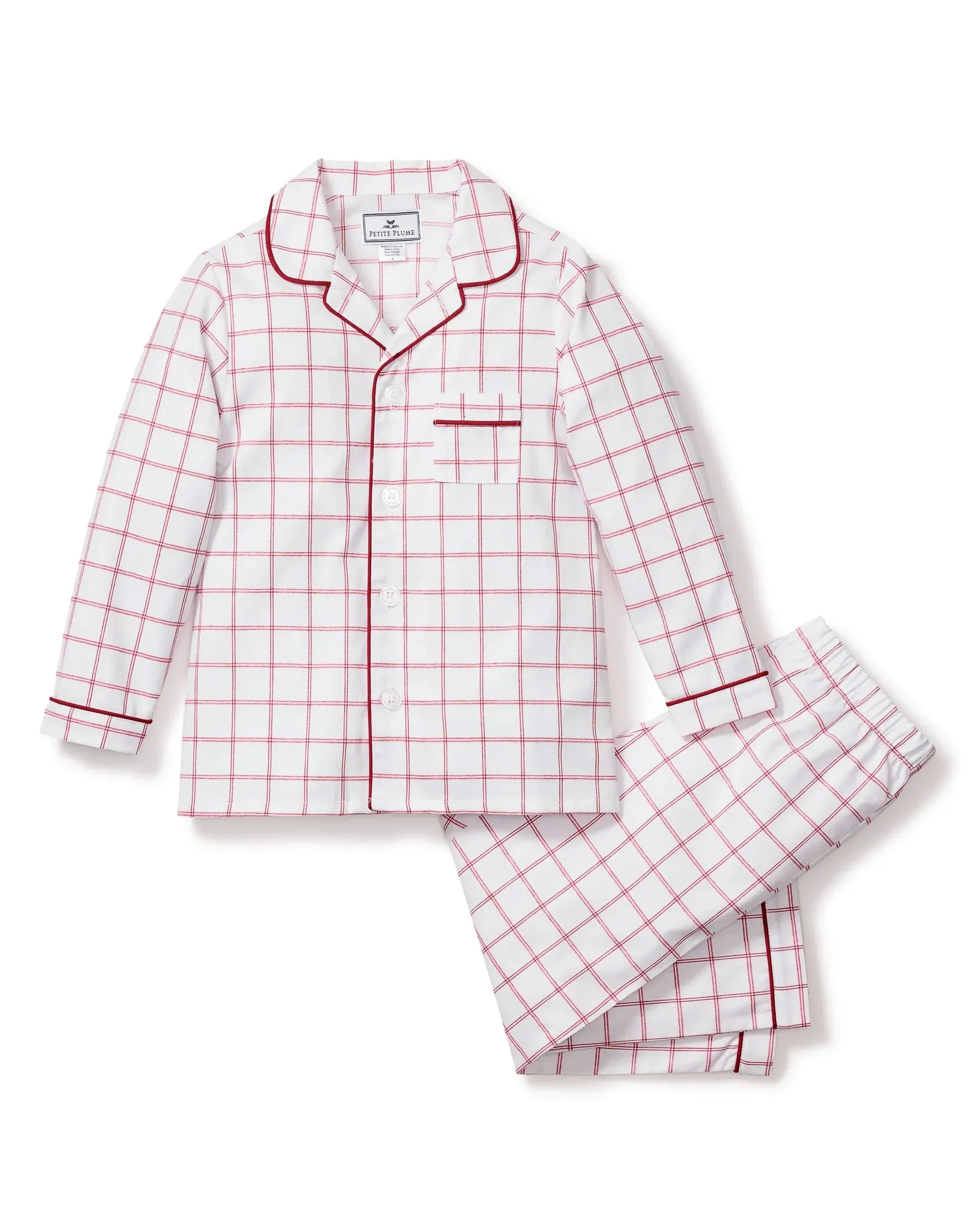 Twill Pajama Set | Garnet Tattersall
