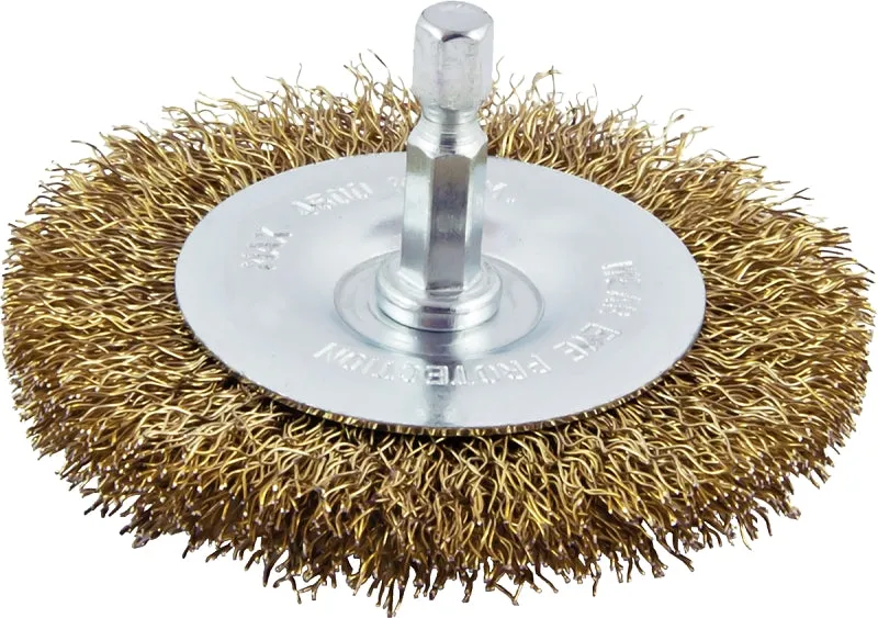 Vulcan 322201OR Wire Wheel Brush, 4 in Dia, 1/4 in Quick Change Shank in Arbor/Shank :CD: QUANTITY: 1