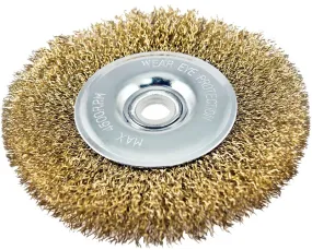 Vulcan 322551OR Wire Wheel Brush with Hole, 4 in Dia, 5/8 in Arbor Hole, 1/2 in Adapter Ring Arbor/Shank :CD: QUANTITY: 1