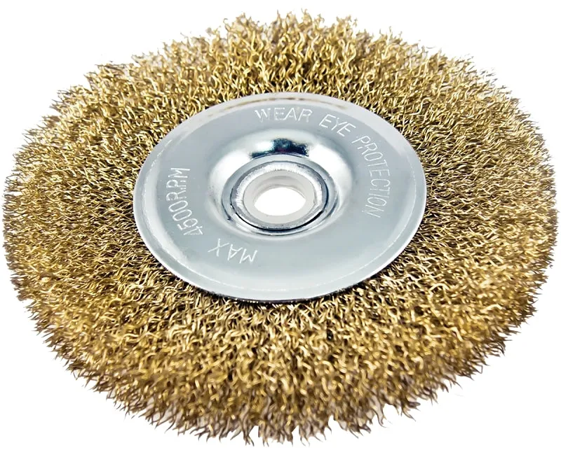 Vulcan 322551OR Wire Wheel Brush with Hole, 4 in Dia, 5/8 in Arbor Hole, 1/2 in Adapter Ring Arbor/Shank :CD: QUANTITY: 1