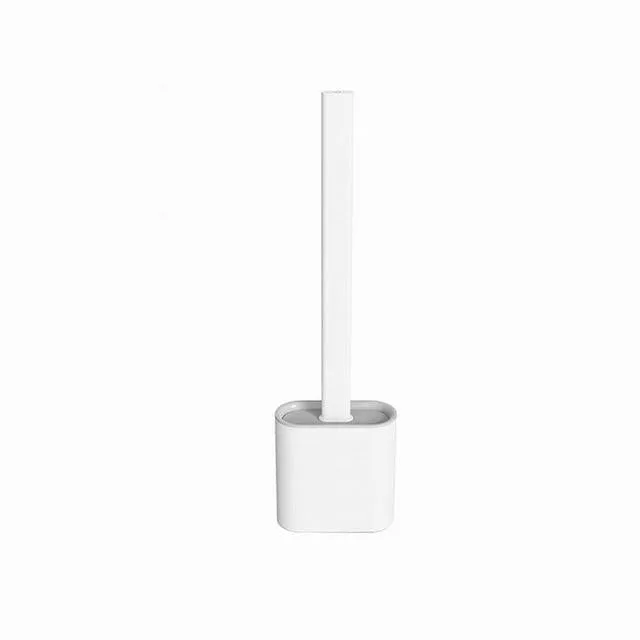 Wall Mounted Spotless Silicone Toilet Brush With Holder