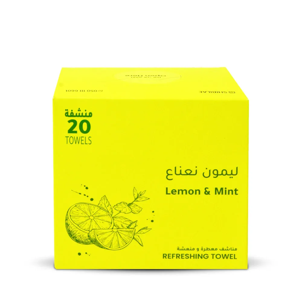 WS Mini Towel -Lemon and Mint 16X16cm