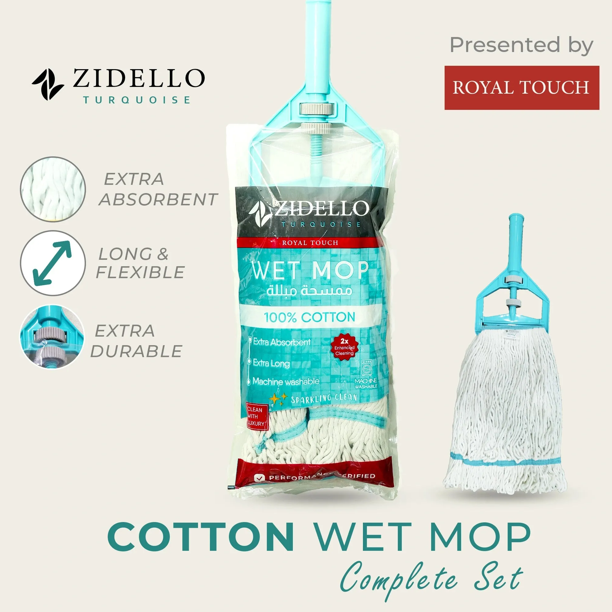 Zidello Cotton Wet Mop - 450 GM